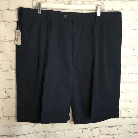 NWT Jos. A. Bank Traveler Navy Slider Waistband Pleated Front Shorts Men Size 40 - Picture 7 of 10